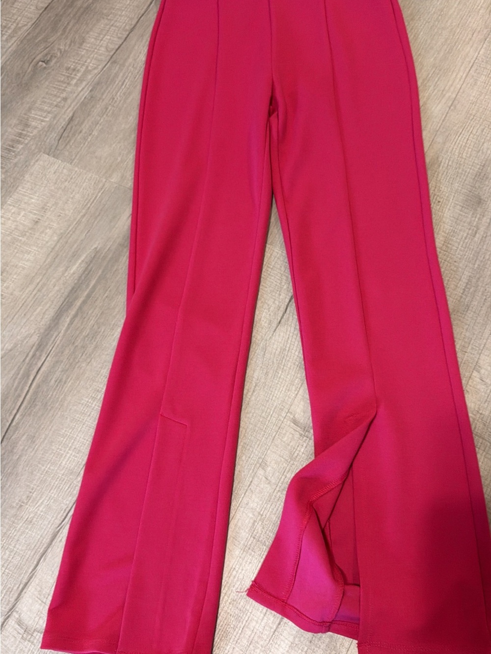 Umgee Fuchsia Flare High-Rise Pants